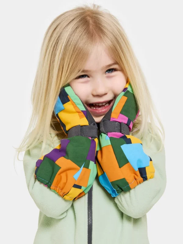 Didriksons Biggles Printed Kid's Mittens>Barn Handskar & Vantar