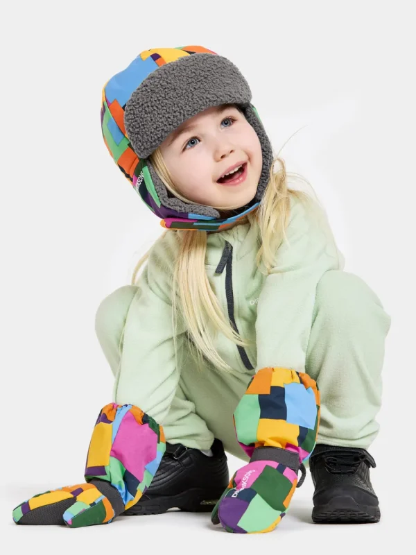 Didriksons Biggles Printed Kid's Mittens>Barn Handskar & Vantar