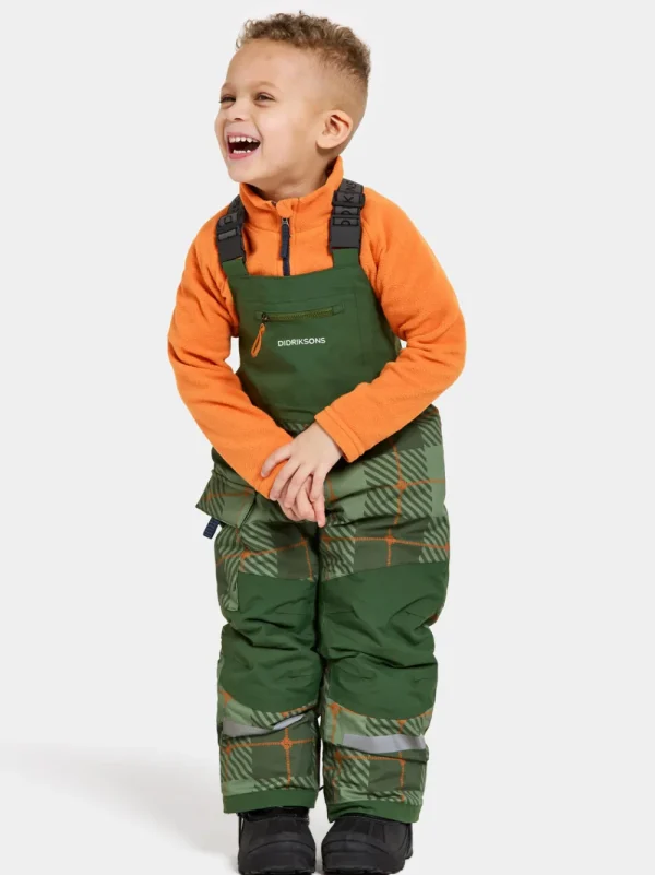 Didriksons Polarbjörnen Printed Kids' Bib Pants>Barn Termobyxor